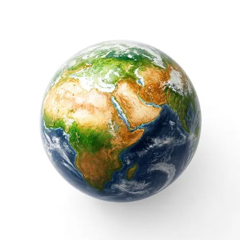 earth on white background