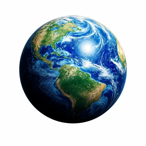 earth on white background