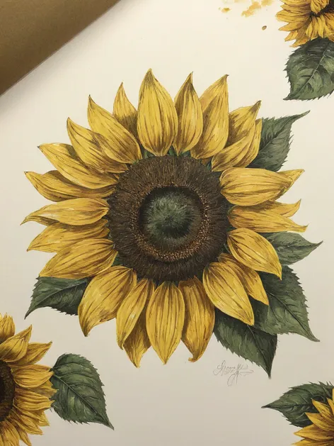 sunflower drawings