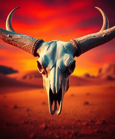 long horn skull