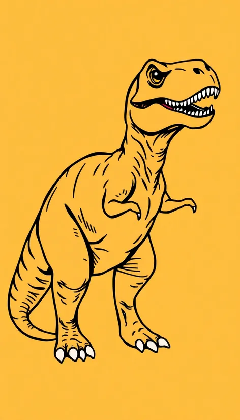 dinosaur line drawing