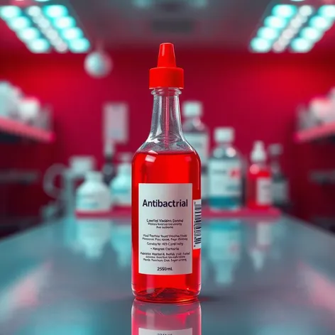 antibacterial red bottle