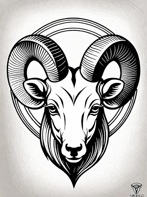 aries symbol tattoo