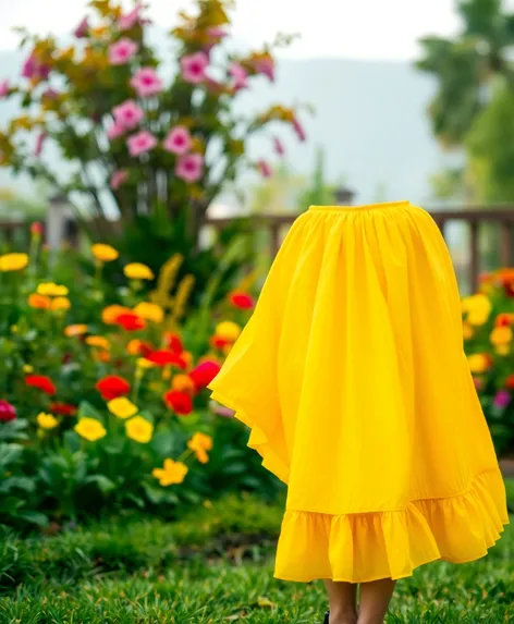 yellow skirt