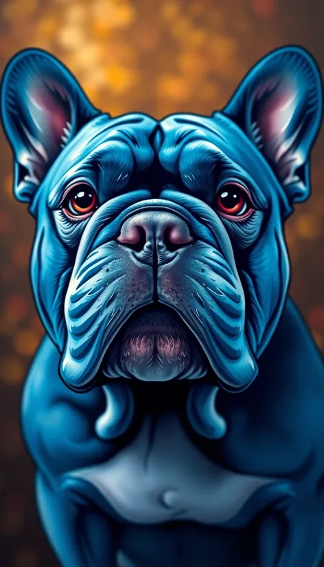 blue color bulldog