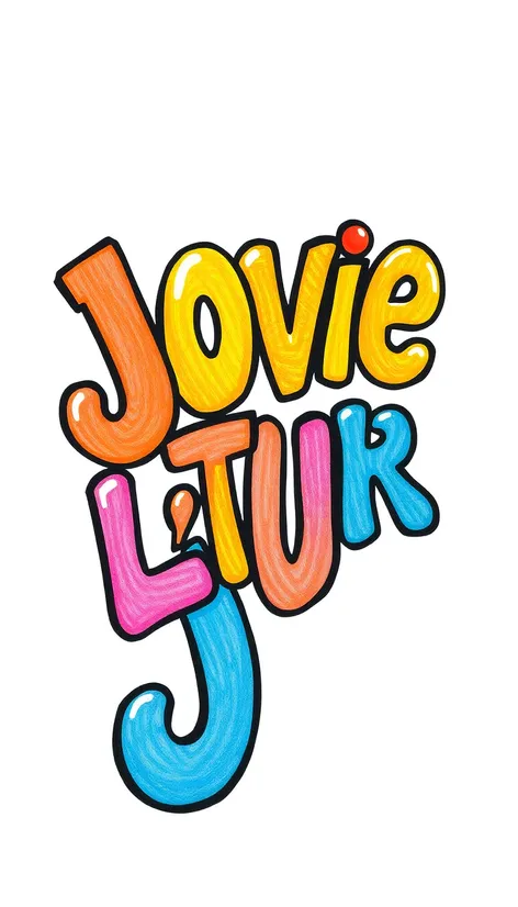 jovial bubble letter