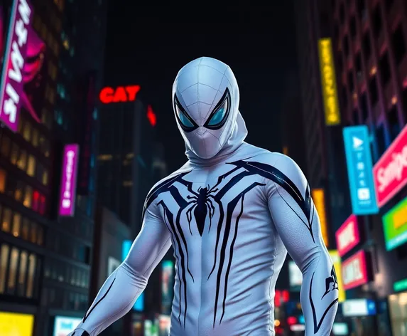 white spider suit