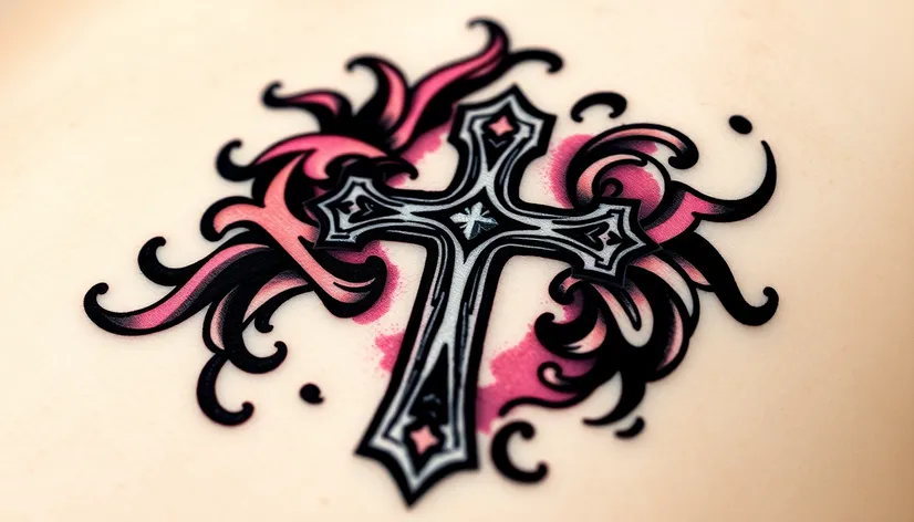 faith tattoo with cross