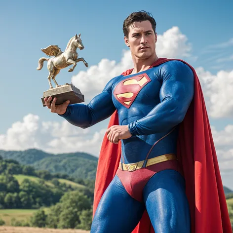 Ein Einhorn mit Superman