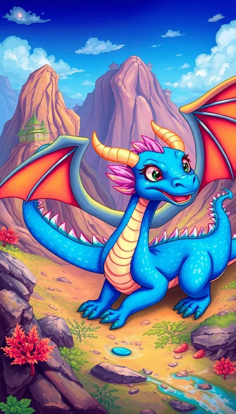 blue dragon cartoon