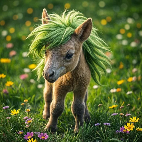 a baby foal grass