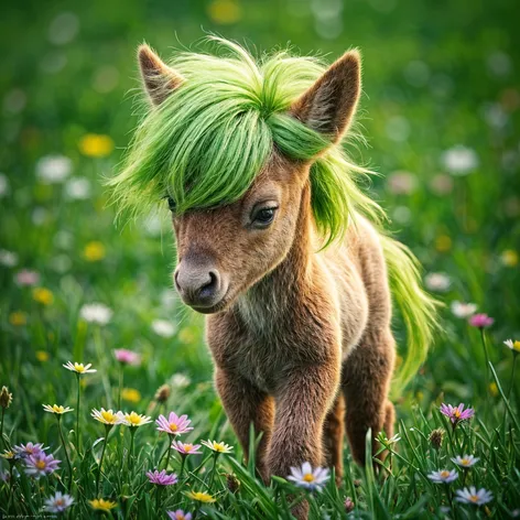 a baby foal grass