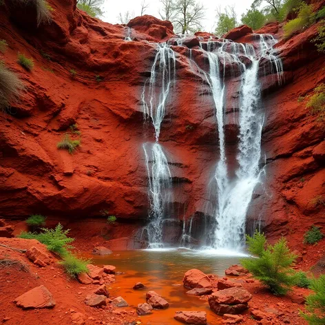 red dirt waterfall