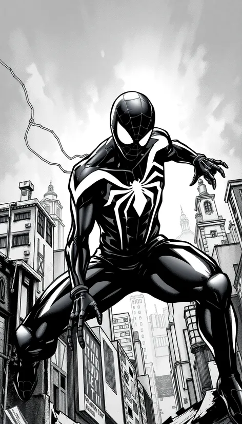 black and white spider