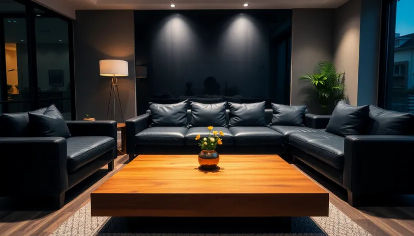 black sofa