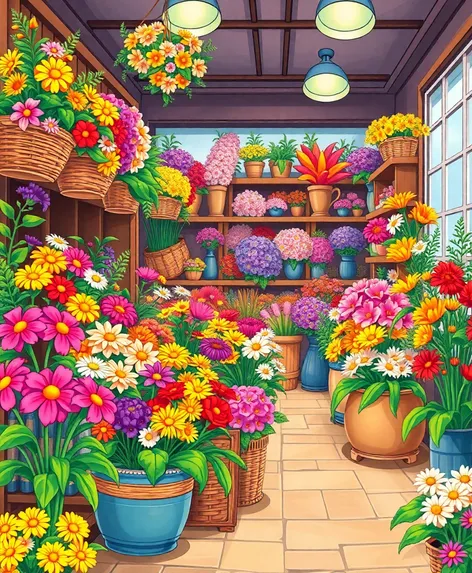 flower shop cartoon