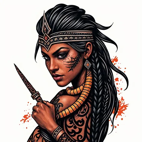 tattoo of warrior woman