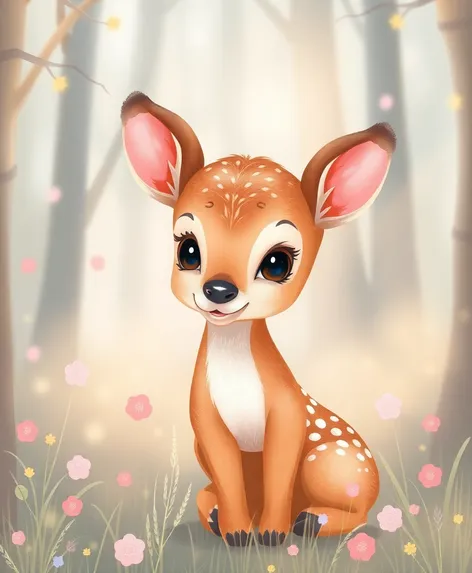 baby deer drawing