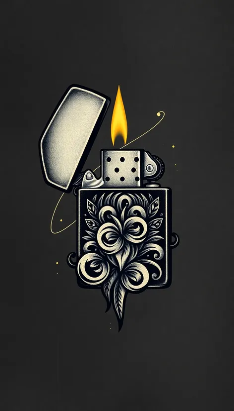 flash zippo lighter tattoo