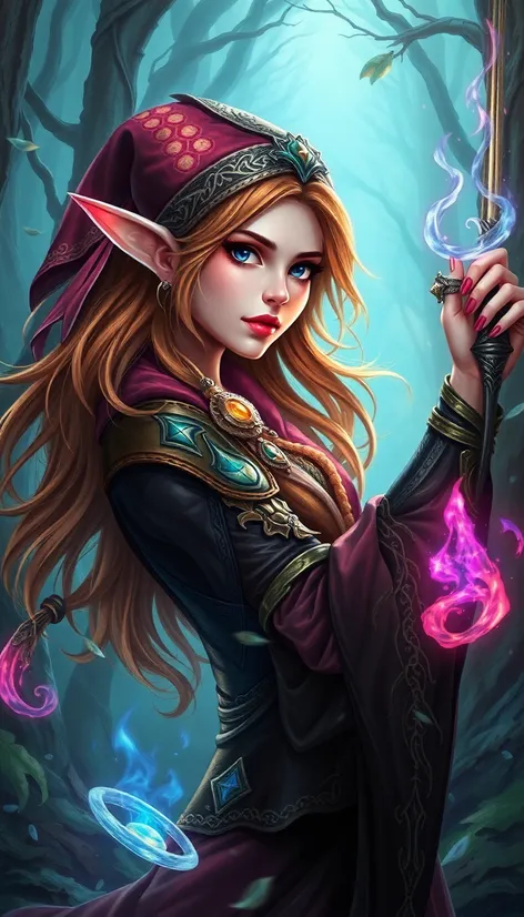 female elf mage