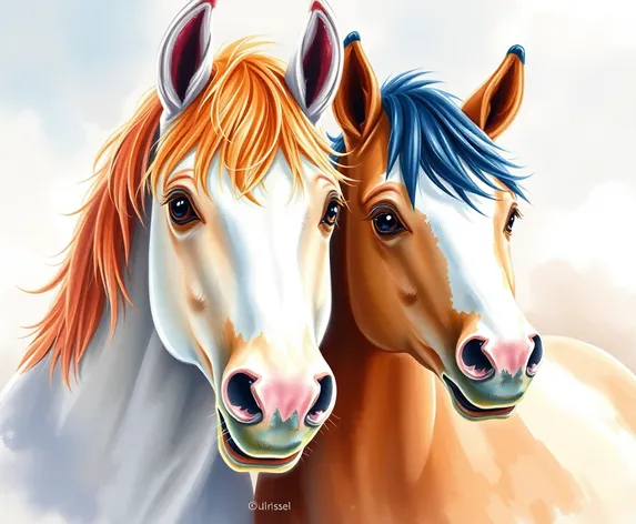 horse drawings cute