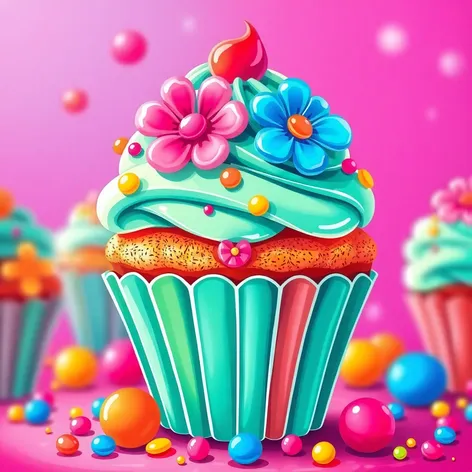 cupcake coloring page