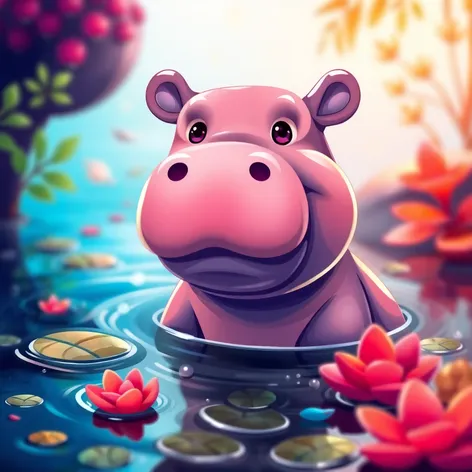 cute hippo picture