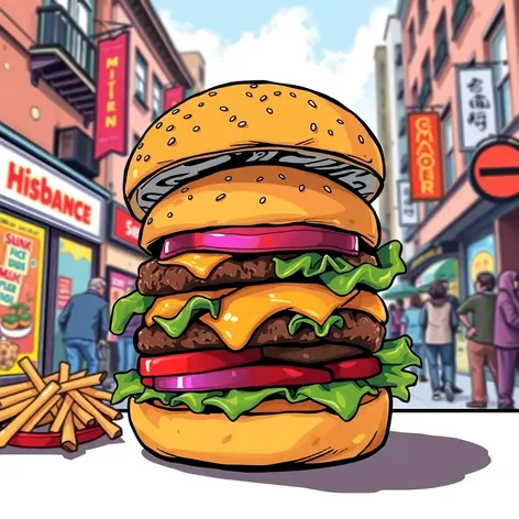 hamburger drawing