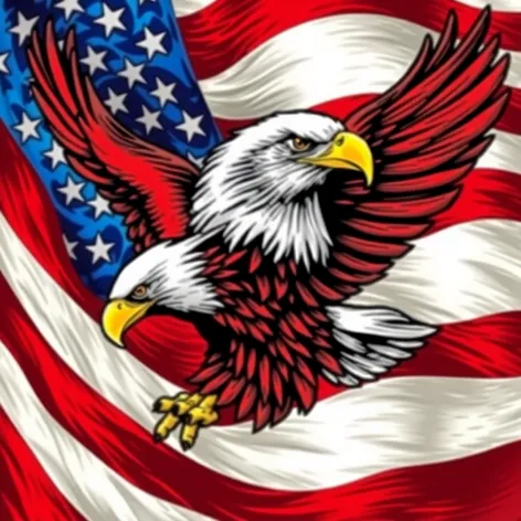 eagle and flag