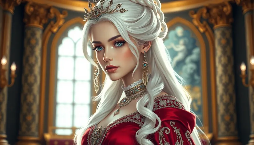 white hair princess