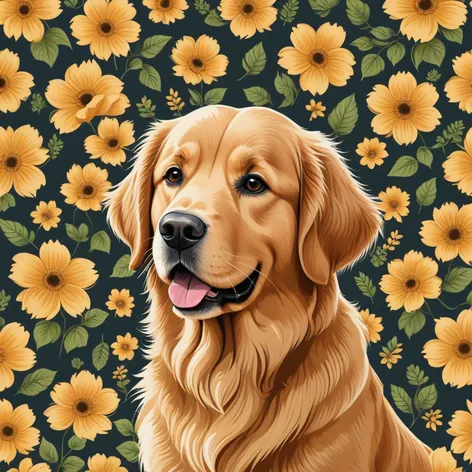 cartoon golden retriever