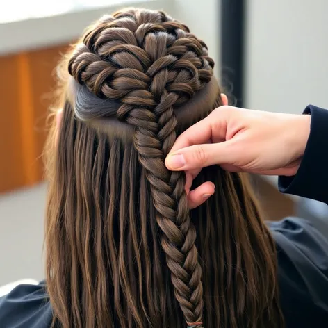 long hair braiding by