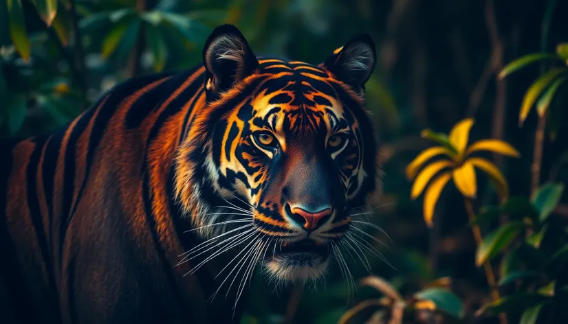 black tiger with orange