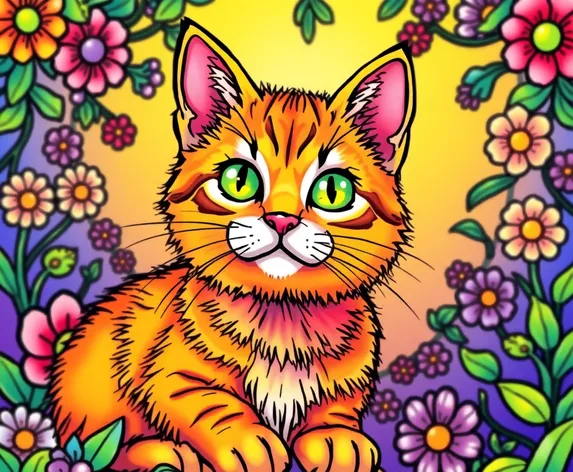 coloring page cat