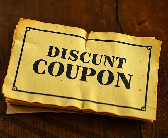 vintage discount paper coupon