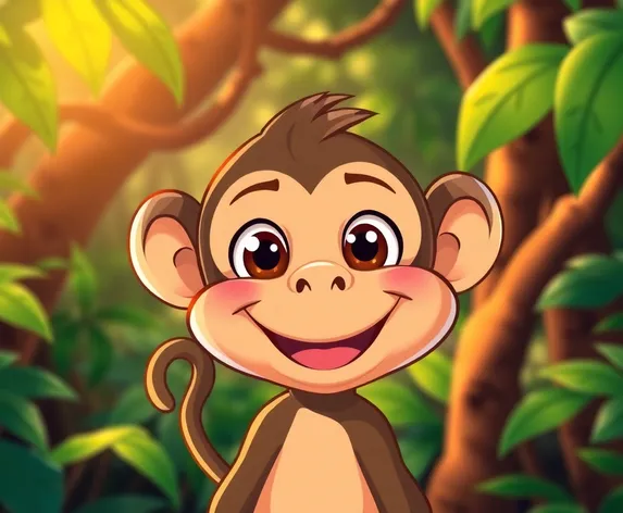 cute little monkey cartoon