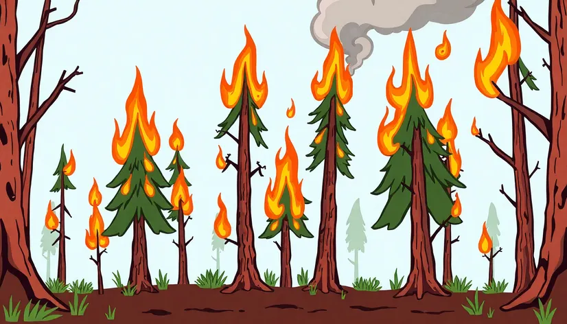 forest fire cartoon