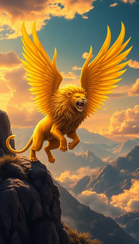 flying lion creature