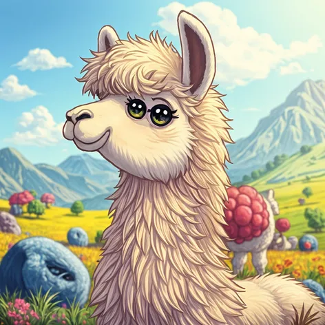 alpaca cartoon