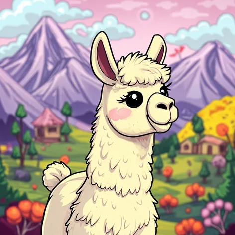 alpaca cartoon