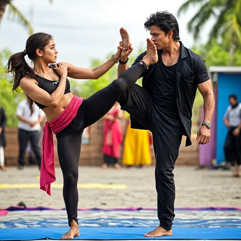 Nayanthara Kicking Shahrukh Khan,