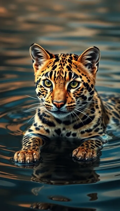 leopard cat water