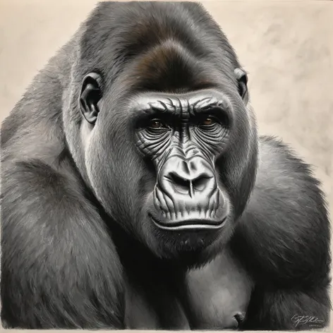 gorilla drawing