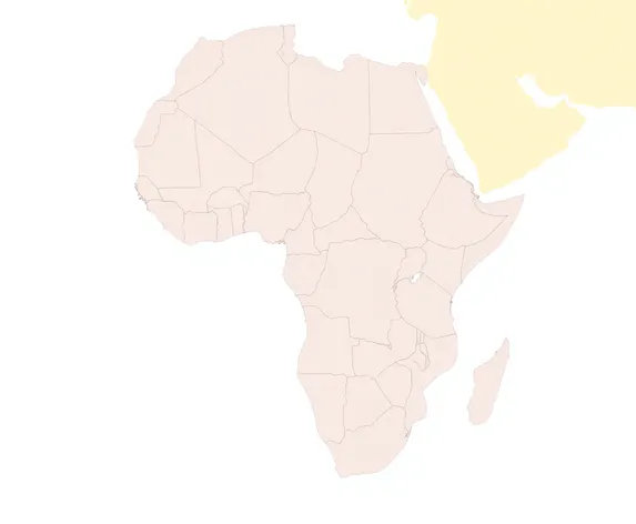 africa blank map