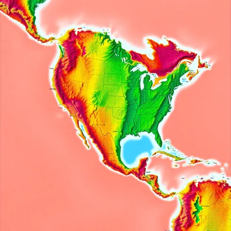 mapa del continente americano