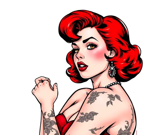 redhead pin up tattoo