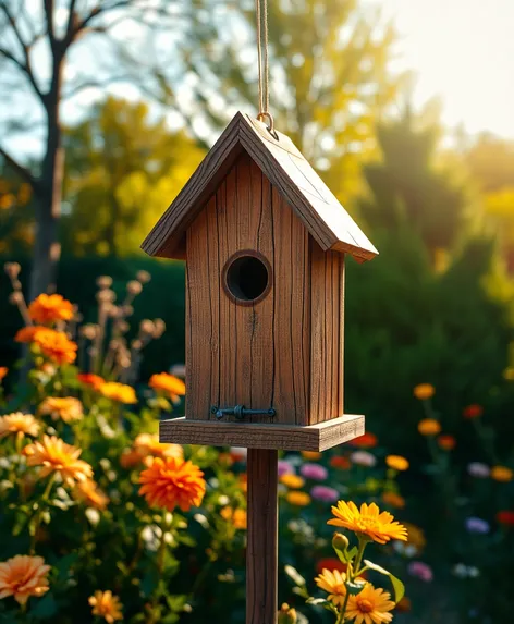 wooden bird house