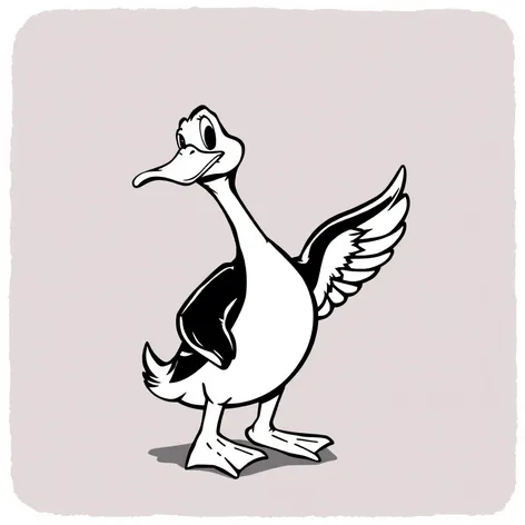 animated duck black and