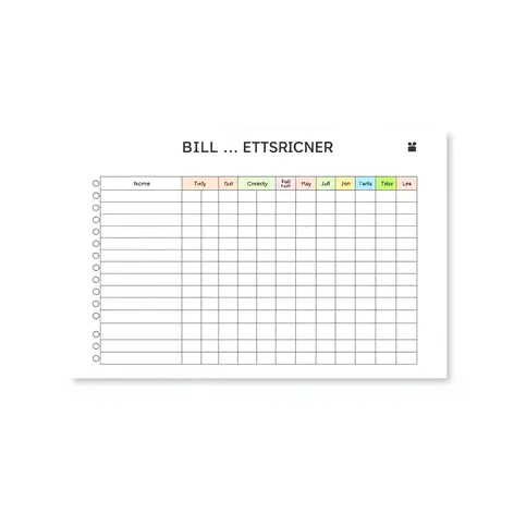 free editable printable bill