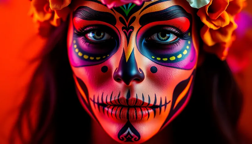 sugar skull face paint